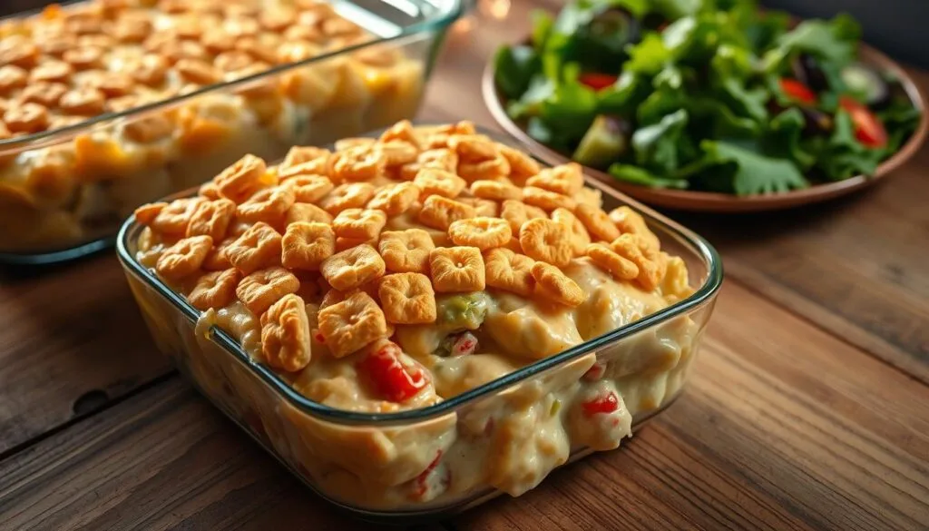 homemade chicken casserole with ritz crackers