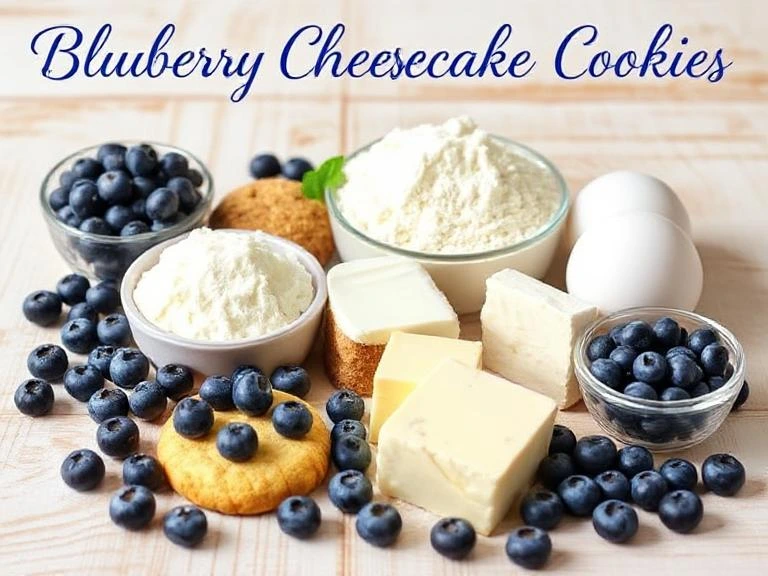 Ingredients for Blueberry Cheesecake Cookies