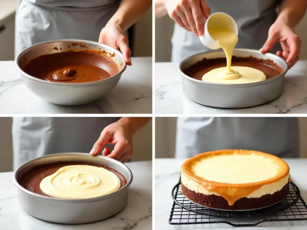 Brownie Cheesecake Recipe steps